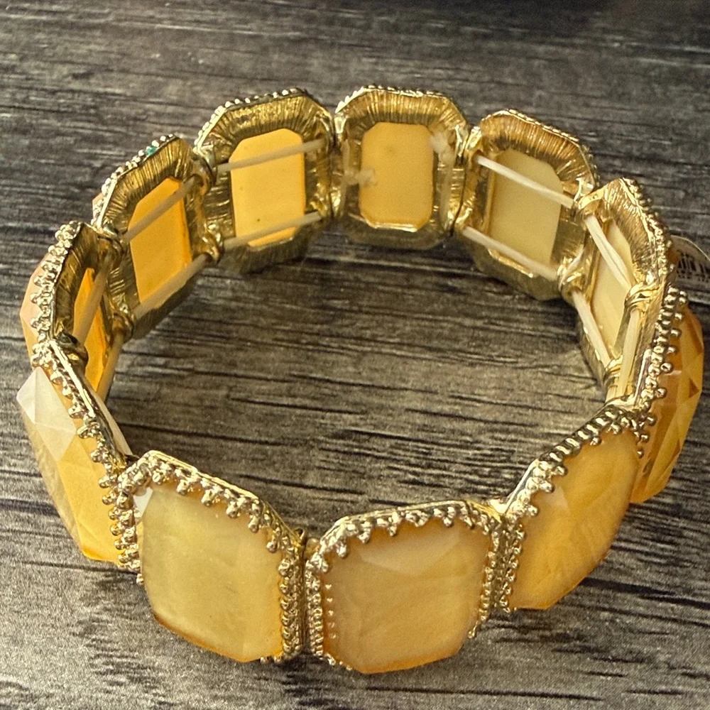 Cost‎ Plus World Market opal faceted stone stretch Bracelet